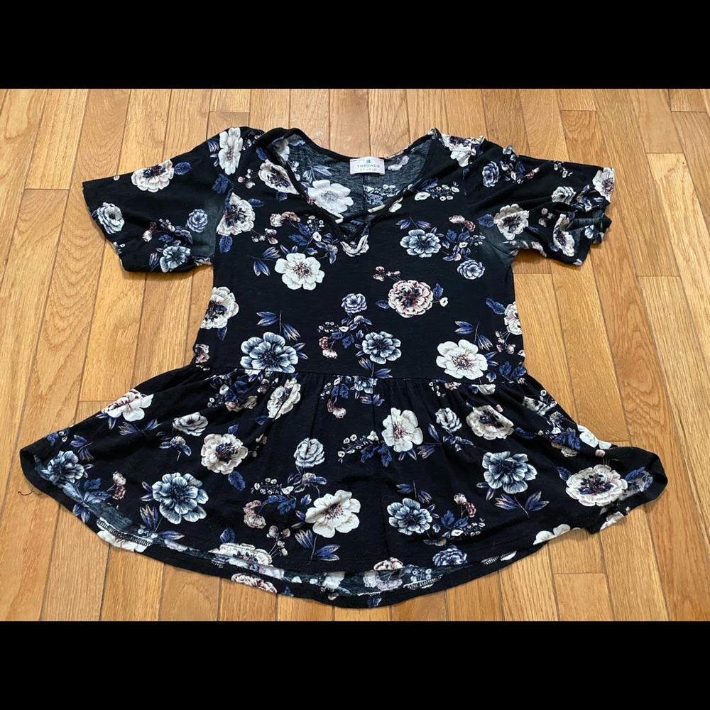 Peplum floral top